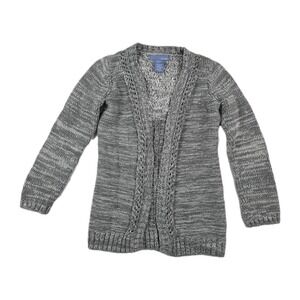 Kaisely Womens Cardigan Sweater Size Large Chunky Fuzzy Ombré Metallic